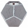 52 2154 1317 - Свеча "Шередарь" д17,5см, h14,3см, парафин, в подсвечнике из гипса, большой, серый, время горения 60 часов (Россия)