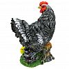 12236 - Скульптура-фигура для сада из полистоуна "Курица с цыплятами" 30х35см (Россия)
