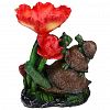 F892 - Скульптура-фигура для сада из полистоуна "Черепашки-семья" 49х30х25см, д21см (Россия)