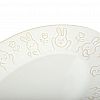 DZP7458 - "Зайка моя" Блюдо фарфоровый 300х195х35мм, 550мл, овальное, отводка, фактурный декор, молочный (Китай)