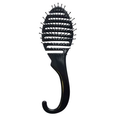 Расческа вентиляционная "Lei" 28,5х8,5х4см, серия 160, с крючком, пластик, пластмассовые зубья, черный (Россия)