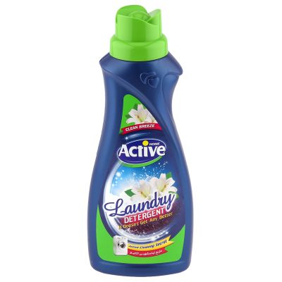 Гель для стирки белья "Active" 1л, концентрат, универсальный, "Clean Breeze", альпийские луга, Green (Иран)