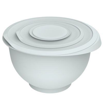 Миска пластмассовая "Кулинар" 5,3л, 28х27х17см, с крышкой, полипропилен, серый (Россия)