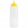 ADU400101-320Z - Бутылка для масла и соуса пластмассовая 950мл, д7,8см h26,5см, цветная пластмассовая крышка без колпачка в ассортименте: белый, желтый, салатовый, красный, сиреневый, бирюзовый (Китай)