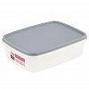 PT113211024 - "PATTERN FLEX" Контейнер для продуктов пластмассовый 1,3л, 20,2х15х6см, прямоугольный, с гибкой крышкой, пепельный жемчуг, подходит для СВЧ (Россия)