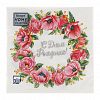 25074 - Салфетки бумажные "Bouquet Home Collection Classic" 33х33см, 3-х слойные, 20 штук в упаковке, 100% целлюлоза, "День рождения" (Россия)