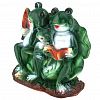  - Скульптура-фигура для сада гипсовая "Три лягушки с книгой" 25х35см (Россия)
