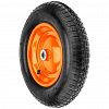 PR2516 (14"х3,50х8/16мм) - Колесо для тачки садовой 13''х3,50х8/16мм, пневмо, д33см, ширина протектора 8,9см, диск д20,3см, втулка д1,6см, ступица 9см, цвета микс (Россия)