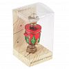 ФУП4-2578 - Елочная игрушка фигурка стеклянная "Самовар расписной" h11см, ручная художественная роспись, подарочная упаковка (Россия)