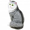  - Скульптура-фигура для сада гипсовая "Кот Васька" 23х30см, серый (Россия)