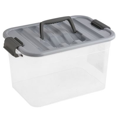 Контейнер для хранения пластмассовый "MobiBox" 6,5л, 31х20х18см, ручки-клипса (Россия)