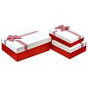  - Коробка подарочная, набор 3 штуки: 24х16,5х6,5см; 29х21х9см; 33х24,5х11,5см "Звездочка-L" 2 цвета (Китай)