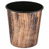 721 - Ведро для мусора, пластмассовое "Мрамор" 10л, д26,5см h27,5см, дно д19,5см, форма "конус", дерево (Китай)