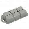 74-004 - Форма для льда "Linea Silicone" 21х10,3x4,6см, 6 ячеек, силикон, серый, "Regent" (Китай)