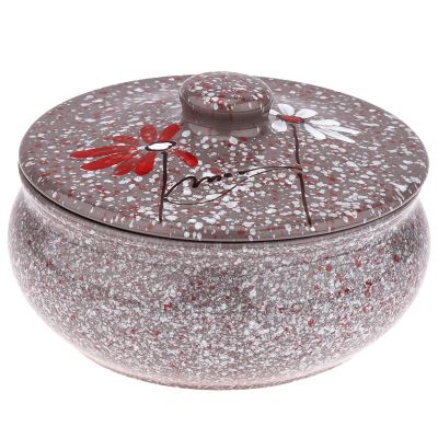 Пельменница керамическая "Малая" 1,25л, д19см, h12см, "Дуэт", с крышкой (Россия)