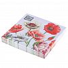 25084 - Салфетки бумажные "Art Bouquet" 33х33см, 3-х слойные, 20 штук в упаковке, 100% целлюлоза, "Поле маков" (Россия)