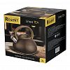 86-103 - Чайник из нержавеющей стали "Linea Tea" 3л, д22см, h20,5см, со свистком, многослойное капсульное дно, нескользящая ручка, цветная коробка, "Regent" (Китай) Подходит для всех видов плит, включая индукционную