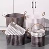 240809041 - "Белый лебедь" Корзина для хранения д36,5х39,5см, фигурная, пластик матовый, ручки экокожа, цвет белый (Китай)