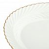 DZP5850 - "Торжество" Блюдо фарфоровое 305х196х30мм, 300мл, квадратное, отводка золотом, фактурная деколь, белый (Китай)