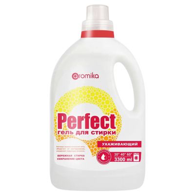 Гель для стирки белья "Perfect" 3,3л, 18х12х34см, ухаживающий, бережная стирка, удаляет трудновыводимые пятна, придает свежесть и нейтрализует неприятные запахи, UNIVERSAL (Казахстан)