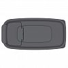 АП 543 - Контейнер для сыпучих продуктов пластмассовый 1,4л, 17х8,5х15,5см, полипропилен, графит (Россия)
