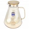 НЕСОРТ - НЕСОРТ 072096 "Делисога (Delisoga)" Кувшин стеклянный "Дюшес" 1,9л, д15,2см h20,2см, тонкостенное, цветное боросиликатное стекло, цвет - медовый, крышка из нержавеющей стали с силиконовым уплотнителем, с фильтрующими отверстиями, д/горла 7,9см, д/осн