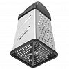 ABW451-10 - Терка из нержавеющей стали четырехгранная, пластмассовая ручка 24см, основание 12,5х12,5см, нескользящий силиконовый протектор, "Мастерица" (Китай)