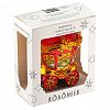 ФУ-763 - Елочная игрушка фигурка стеклянная "Сказочная карета" h10,5см, ручная художественная роспись, подарочная упаковка (Россия)