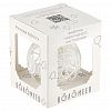 КУ-85-18296 - Елочная игрушка шар стеклянная "Сверкающий цветок" д8,5см, ручная художественная роспись, подарочная упаковка (Россия)